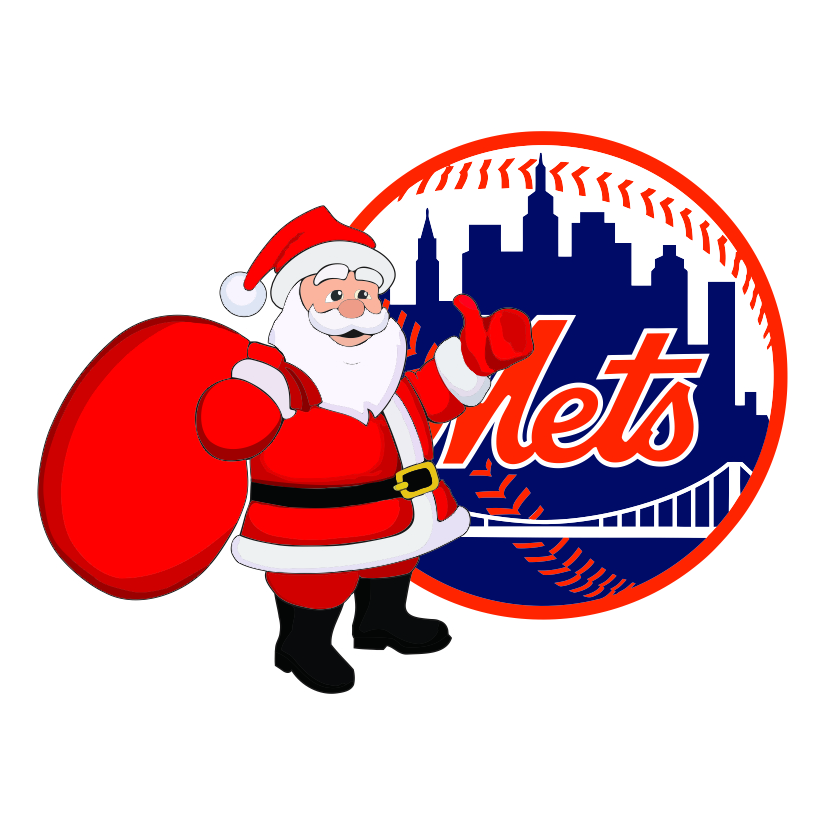 New York Mets Santa Claus Logo iron on paper